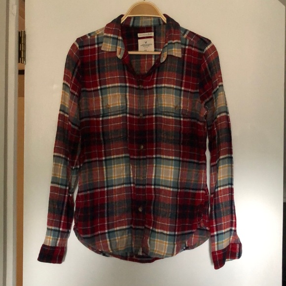 🌟 AE Flannel Button-Down - Picture 1 of 2